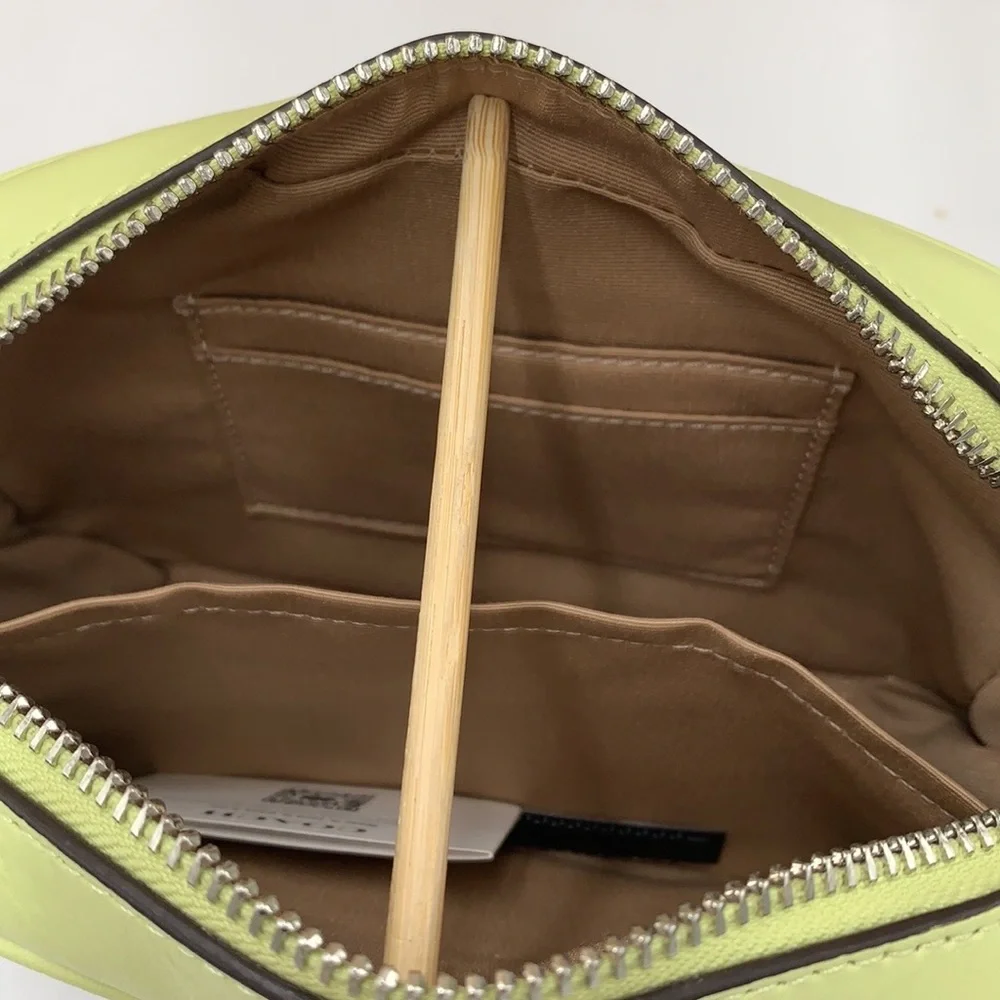 NEW! COACH Mini Jamie Camera Bag In Signature Canvas - Silver/Khaki/Pale Lime - Picture 13 of 16